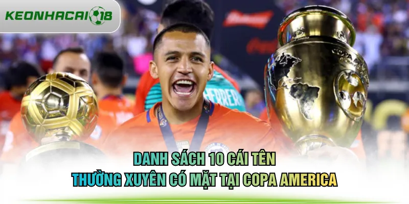 Danh sách 10 cái tên thường xuyên có mặt tại Copa America
